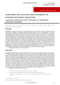 INTOXICAÇÃO POR CALCITRIOL APÓS TRATAMENTO DE