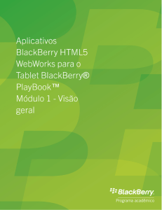 Aplicativos BlackBerry HTML5 WebWorks para o Tablet BlackBerry