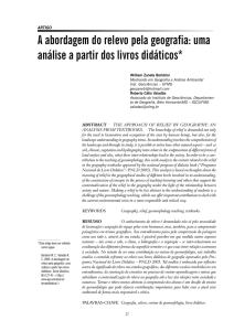 A abordagem do relevo pela geografia: uma análise a partir dos