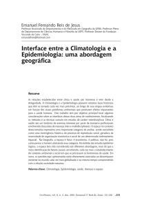 Interface entre a Climatologia e a Epidemiologia: uma abordagem