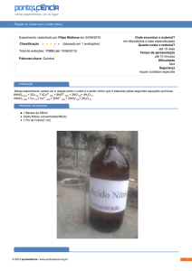 Reação do Cobre com o ácido nítrico