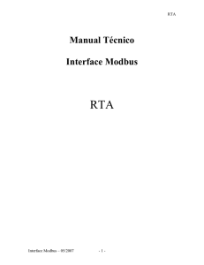 Manual Técnico Interface Modbus