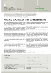 mudanças climáticas e o setor elétrico brasileiro