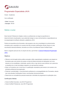 Programador Especialista JAVA Sobre o curso