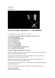 Teatro da Trindade / Sala Estúdio / 11 a 28 FEVEREIRO