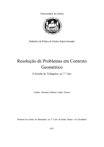 Resolução de Problemas em Contexto Geométrico