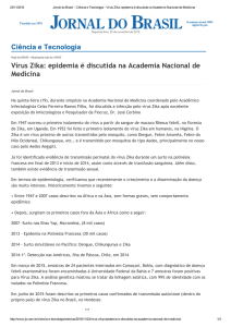 Vírus Zika: epidemia é discutida na Academia Nacional de Medicina