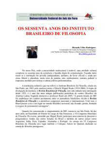 os sessenta anos do instituto brasileiro de filosofia