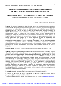 perfil antimicrobiano de staphylococcus aureus isolado de