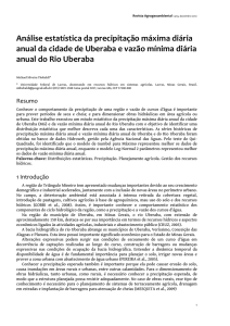 Análise estatística da precipitação máxima diária anual da cidade