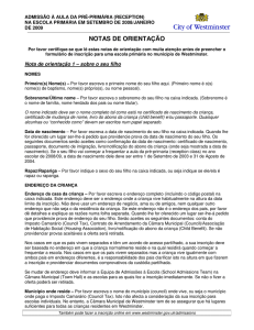 notas de orienta&ccedil;&atilde;o - Westminster City Council