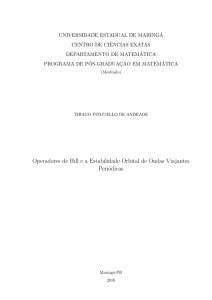 Operadores de Hill e a Estabilidade Orbital de Ondas - PMA-UEM