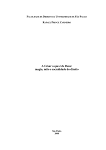 A César o que é de Deus: magia, mito e sacralidade do - Stoa