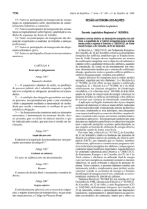 Decreto Legislativo Regional n.º 16/2009/A, de 13 de outubro