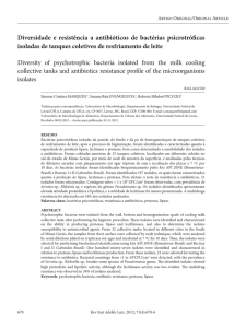 Diversidade e resistência a antibióticos de bactérias psicrotróficas