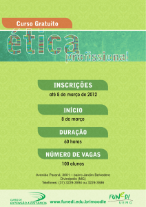 Cartaz Curso de Ética