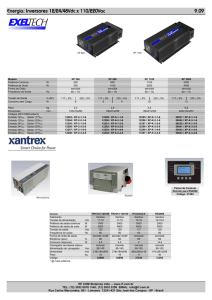 Energia: Inversores 12/24/48Vdc x 110/220Vac