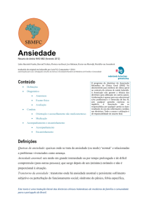 Ansiedade - Sociedade Brasileira de Medicina de Família e