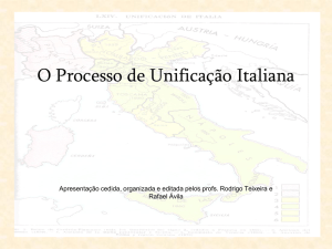 O Processo de Unificação Italiana