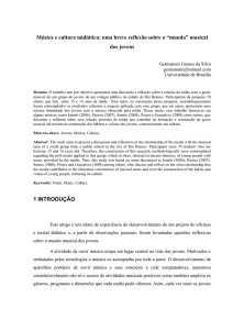 Música e cultura midiática: uma breve reflexão sobre o - BDM