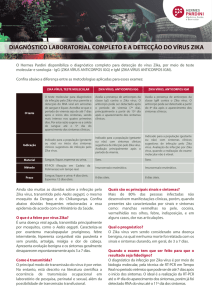 diagnóstico laboratorial completo e a detecção do vírus zika