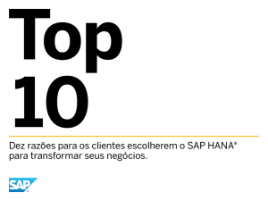 Dez razões para os clientes escolherem o SAP HANA