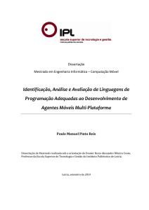 Identificação, Análise e Avaliação de Linguagens de - IC