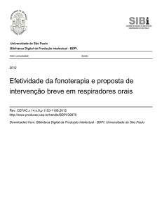 Efetividade da fonoterapia e proposta de intervenção