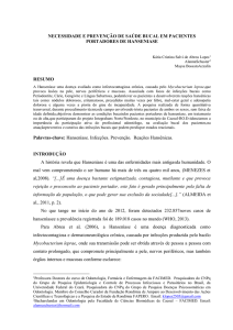 NECESSIDADE E PREVENÇÃO DE SAÚDE BUCAL EM