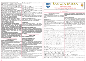 Folheto “Sancta Missa” da Solenidade de Pentecostes do ano C.