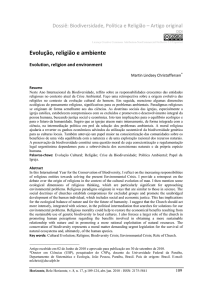 Artigo 7 - Evolução, religião e ambiente