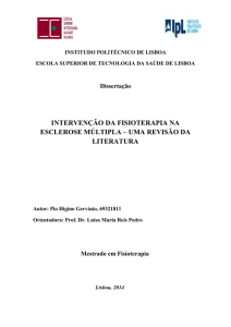 intervenção da fisioterapia na esclerose múltipla – uma revisão da