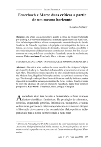 Feuerbach e Marx: duas críticas a partir de um