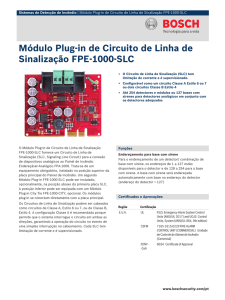 Módulo Plug‑in de Circuito de Linha de Sinalização FPE‑1000‑SLC