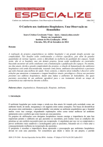 Conforto nos Ambientes Hospitalares. Uma Observação na