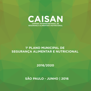 1º Plano Municipal de Segurança Alimentar e Nutricional