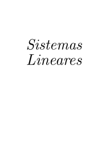 Sistemas Lineares