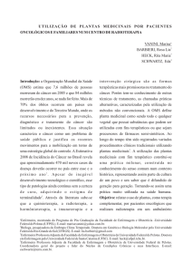 UTILIZAÇÃO DE PLANTAS MEDICINAIS POR PACIENTES