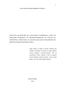 caio césar soares ribeiro patriota aplicação do princípio da