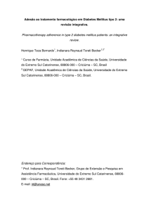 Adesão ao tratamento farmacológico em Diabetes Mellitus tipo 2