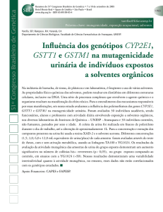 Influência dos genótipos CYP2E1, GSTT1 e GSTM1 na