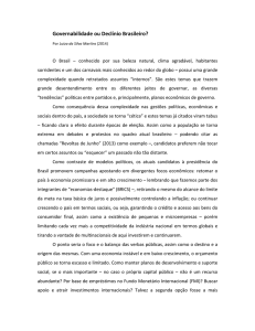 Governabilidade ou declinio brasileiro, por Luiza
