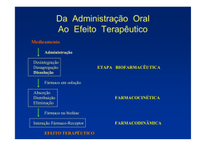 Da Administração Oral Ao Efeito Terapêutico - ICB