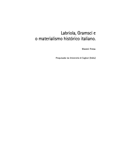 Labriola, Gramsci e o materialismo histórico italiano.