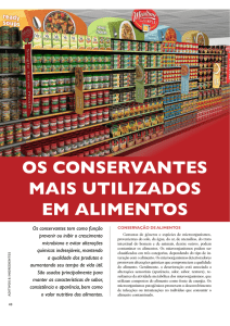 os conservantes mais utilizados em alimentos