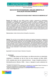 bacia do rio dos mangues: análise ambiental e