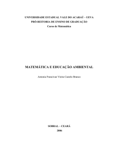 MATEMÁTICA E EDUCAÇÃO AMBIENTAL(Branco, Antonia F. V. C.)