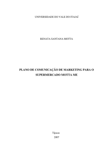 plano de comunicação de marketing para o supermercado motta me