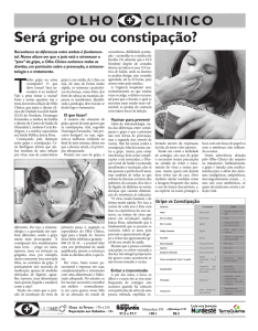 Será gripe ou constipação? - Unidade Local de Saúde do Nordeste