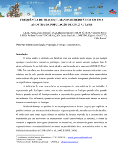 frequência de traços humanos hereditários em uma